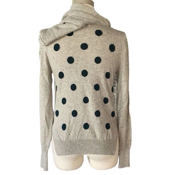 Anthropologie Yoon Polka Dot Hooded Wool Cashmere Sweater Women’s Small - Picture 4 of 9
